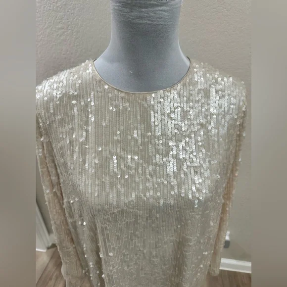 🆕 LAFAYETTE 148 NEW YORKBonnie Iridescent Sequin Shift Dress